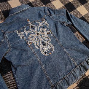 Y2k mcbling grunge style denim jacket
